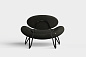 Meadow lounge chair Nara 0003/Black Woud, кресло