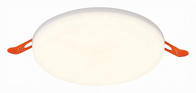 встраиваемый потолочный светильник с круглым корпусом и мягким свечением