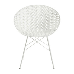 0583603 Kartell Matrix уличное кресло с ажурной спинкой белого цвета