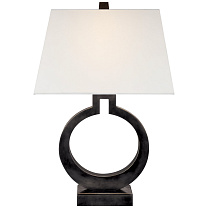 Ring Form Large Table Lamp бронза с льняным абажуром