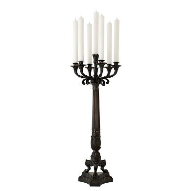 109232 Candle Holder Jefferson gunmetal bronze подсвечник Eichholtz