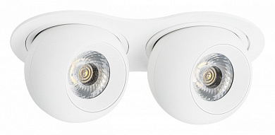 двойной встраиваемый потолочный светильник белый