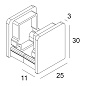 FTL25 F - END CAP SET B черный Delta Light линейный светильник — фото 1