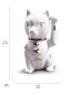 Фарфоровая статуэтка кошки манэки-нэко Maneki Neko Lladro, серебряный люстр 01009283 — фото 2