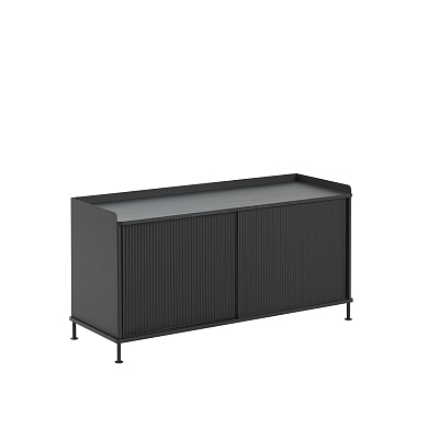 сервант черный антрацитовый 45x124 см