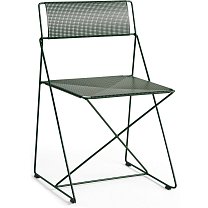 X-Line Chair, сиденье и спинка сталь с порошковым покрытием, осенний зеленый / каркас сталь с порошковым покрытием в цвет
