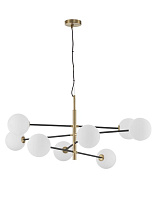 Opal Glass Satin Gold & Black Metal LED G9 8x5 Watt 100-240 Volt IP20 Bulb Excluded L: 120 W: 103 H: 145 cm