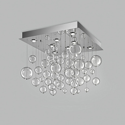 Metal Lux Bolero PL 8L 70 Square потолочный светильник с восемью лампами прозрачный; хром 253.380.01