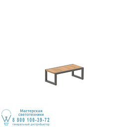 Ninix Lounge side table low stainless steel  teak top Royal Botania Ninix комплект уличной мебели
