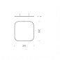 BZRQ1716G15DBO Nemo Zirkol Square 2x2 Bi SP квадратный подвесной светильник с двойным свечением белый — фото 3