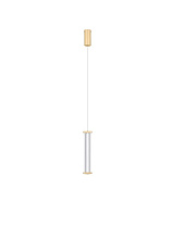 Triac Dimmable Brushed Gold Metal & Clear Acrylic LED 6 Watt 220-240 Volt 398Lm IP20 3000K L:6.4 W:6.4 H:200 cm