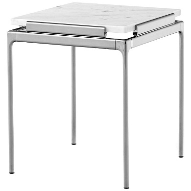 133054A258 &Tradition Sett LN11 Приставной столик 40x40 см, Bianco Carrera