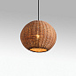 65134-74 Faro HAKA Black/rattan pendant lamp ø300 потолочный светильник черный