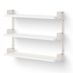 41940 New Works New Works Shelving System настенная полка для чайной посуды с тремя ярусами белого цвета