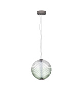 Triac Dimmable Gradient Green Glass Brushed Gray Metal LED 20Watt 220-240Volt 1100Lm IP20 3000K D:30 H:45-235 cm