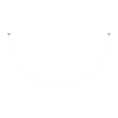 подвесной светильник с изогнутой формой и золотистым покрытием