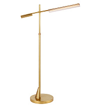 Daley Adjustable Floor Lamp натуральная латунь с прозрачным акрилом