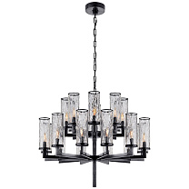 Liaison Double Tier Chandelier бронза с кракелюрным стеклом