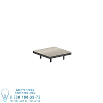 ALURA LOUNGE 80 СТОЛ 80X80X23CM ЧЕРНАЯ СТОЛЕШНИЦА CERAMIC TAUPE GREY Royal Botania