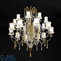 7104/20 MM lampadari Fashionable многорожковая люстра с абажурами из ткани и декоративными элементами из металла