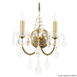 ODELIS AP2 GOLD Crystal Lux ODELIS двухрожковое бра с декоративными элементами и хрустальными подвесками цвета золота