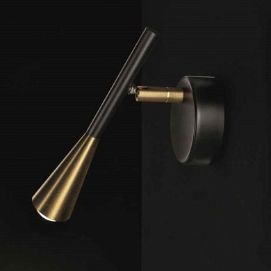 04702ONDHXXXX Elesi luce Iconic AP LED бра с регулируемым светом чёрный; латунь