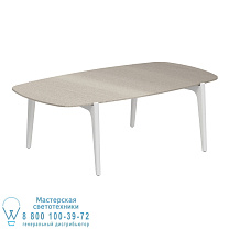 СТОЛИК TEA TIME 120X65CM H40 WHITE CERAMIC TAUPE GREY Royal Botania