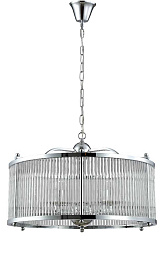 TADEO SP6 D600 CHROME/TRANSPARENTE Crystal Lux TADEO подвесная люстра с цилиндрическим плафоном из прозрачного стекла и хромированной арматурой