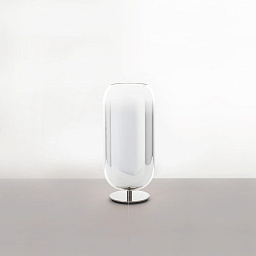 1409010A Artemide Gople настольная лампа с цилиндрическим плафоном из матового белого стекла