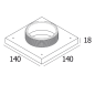 MOUNTING KIT R82 TRIMLESS CSC Delta Light ICR — фото 1