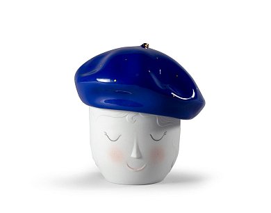 Фарфоровая шкатулка-голова в синем берете Lane Beret Lladro 01009386