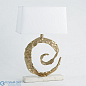 Swirl Lamp-Brass w/White Marble Global Views настольная лампа