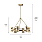 Baland LED 31" 12 Light Chandelier Brushed Natural Brass люстра 52418BNBLED Kichler — фото 2