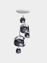 Подвесная система Tom Dixon Melt Large-Round - Дымчатый полированный Поликарбонат