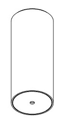 Потолочное основание с драйвером Kreon, 65 x 155 мм, чёрное, DALI