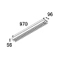 United (974mm) 2x LED dali/pushdim GI накладной потолочный светильник Modular