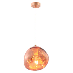 MALAGA SP1 D200 COOPER Crystal Lux MALAGA подвесной светильник с янтарным стеклянным плафоном медного цвета