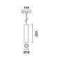 QP30 Laser iGuzzini Ø59 Tech - Pendant system for 48V track - Flood Beam - White/Black — фото 1