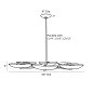 Люстра Arteriors Griffith, серо-голубой и античная латунь — фото 11