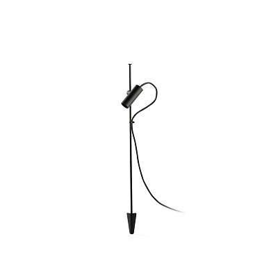 уличный светильник на колье чёрный изогнутый