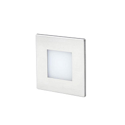 встраиваемый светильник никель LED 1W квадратный
