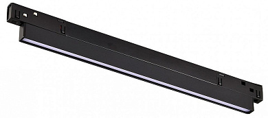 магнитный трековый светильник цилиндрической формы чёрного цвета для магнитного трека 48V