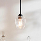 Valserrano 7.75" Mini Pendant with Clear Seeded Glass Black  подвесной светильник 44380BKCS Kichler — фото 2