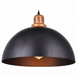 A4249SP-1BK Arte Lamp Eurica подвесной светильник с купольным плафоном черного цвета