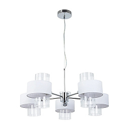 A4076LM-5CC Arte Lamp FANTASIA подвесная люстра с пятью плафонами белого цвета