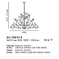 IDL Dalia 328/6+3 Rosa del deserto V355/96/30 люстра