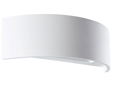 настенный светильник с дугообразным корпусом и мягким светорассеиванием