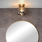 30164/01/02 Lucide Tyler потолочный светильник для ванной с куполообразным плафоном и золотистой окантовкой — фото 2