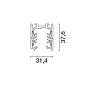 P291 Mains voltage Track iGuzzini standard track - 3 m - ELE + DALI