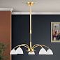 LU 1599/5 gold-matt/438 opal Opaldesign Orion подвесная люстра — фото 2